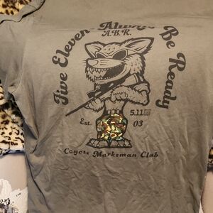 5.11 Tactical Olive Green Coyote Marksman Club Short Sleeve T-Shirt